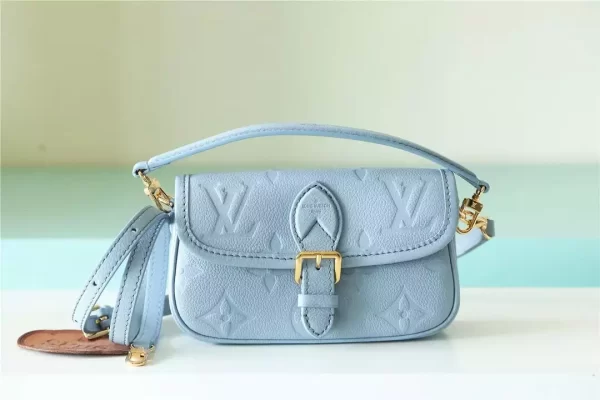 Nano Diane Monogram Empreinte Olympe Blue Leather