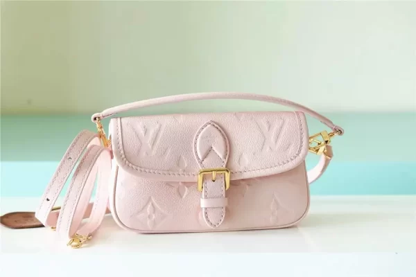 Nano Diane Monogram Empreinte Opale Pink Leather