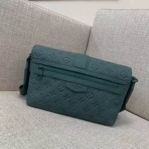 S-Cape Messenger Taurillon Monogram Forest Green Leather
