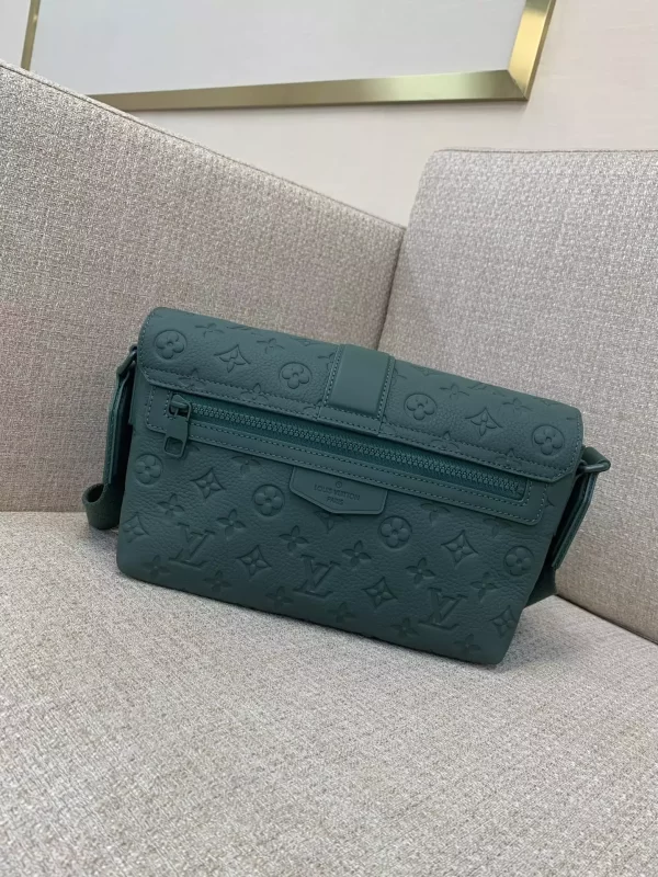 S-Cape Messenger Taurillon Monogram Forest Green Leather