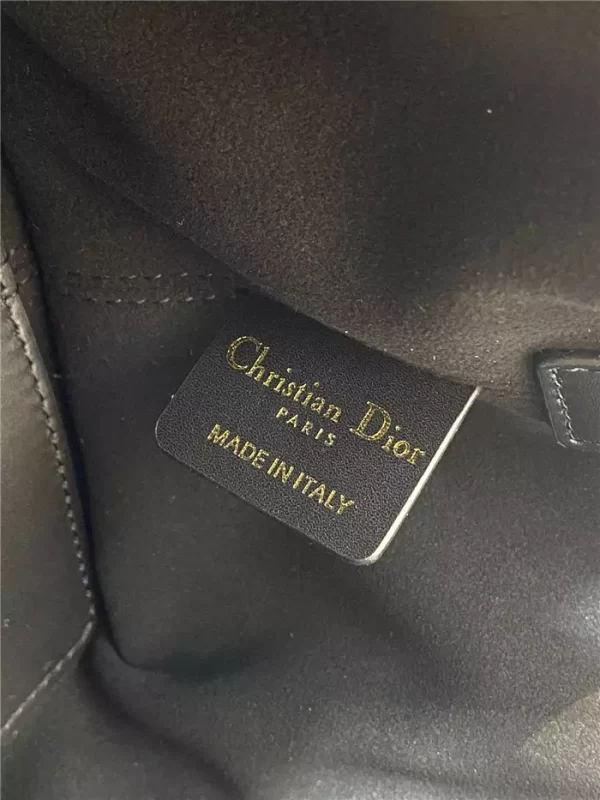 Small Dior Toujours Bag Black Macrocannage Calfskin