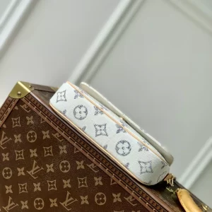 Wallet on Chain Ivy Multicolor Beige Monogram Jacquard Fabric