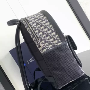 Dior 8 Backpack Beige and Black Dior Oblique Jacquard