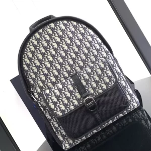Dior 8 Backpack Beige and Black Dior Oblique Jacquard