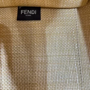 Fendi Sunshine Medium Shopper in Natural Straw