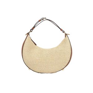 Fendigraphy Small Natural Straw Bag