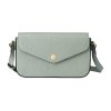 GG Super Mini Shoulder Bag in Pale Green Leather