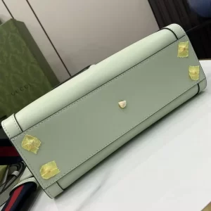 Gucci Diana Small Tote Bag Double G Pale Green Leather