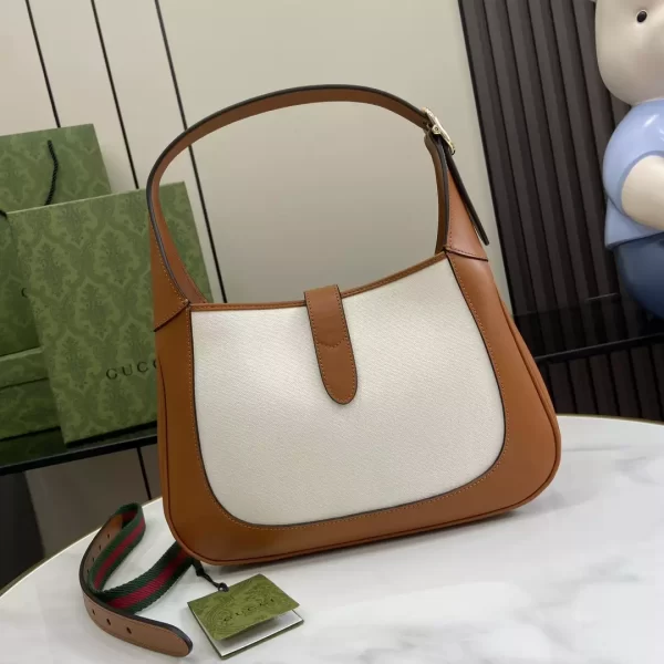 Gucci Jackie Small Shoulder Bag White Canvas