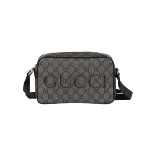Gucci Mini Shoulder Bag in Grey and Black GG Supreme