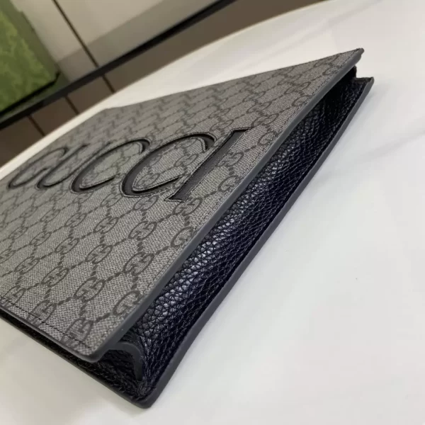 Gucci Pouch with Strap in Grey and Black GG Supreme