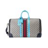 Gucci Savoy Large Duffle Bag in Beige and Blue GG Supreme