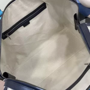 Gucci Savoy Large Duffle Bag in Beige and Blue GG Supreme