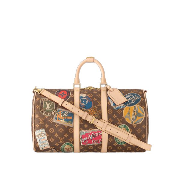 Keepall Bandoulière 45 Other Monogram Canvas Natural Cowhide Leather