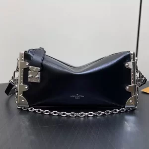 Louis Vuitton Slim Trunk Black Calf Leather Bag
