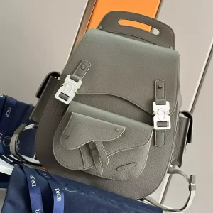 Maxi Gallop Backpack Khaki Grained Calfskin - DB179
