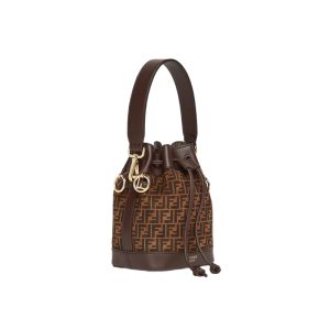 Mon Tresor Brown Leather Mini-Bag with FF Print