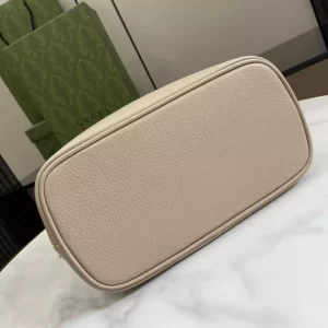 Ophidia GG Small Shoulder Bag in Beige and White GG Supreme