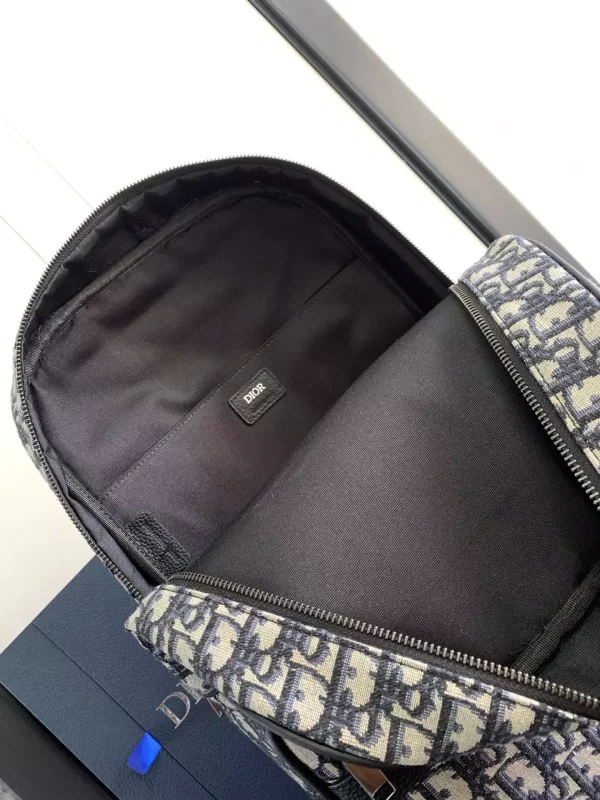 Safari Backpack Beige and Black Dior Oblique Jacquard