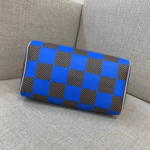 Speedy 25 Bandoulière Blue Damier Pop Canvas