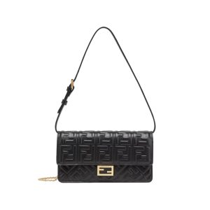 Wallet On Chain Baguette Black Nappa Leather