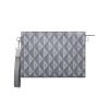 A5 Triangle Pouch Dior Gray CD Diamond Canvas