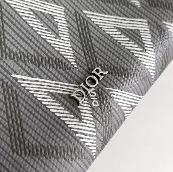 A5 Triangle Pouch Dior Gray CD Diamond Canvas