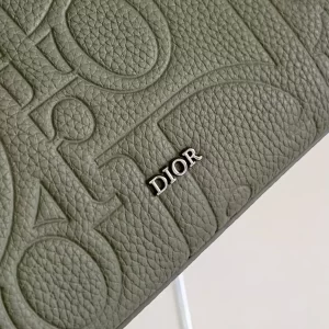 A5 Triangle Pouch Khaki Dior Gravity Leather