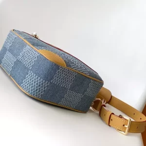 Chess Messenger Bag Blue Damier Denim 3D Cotton Canvas