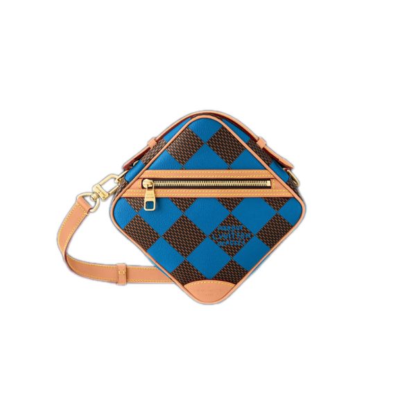 Chess Messenger Bag Blue Damier Pop Canvas