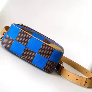 Chess Messenger Bag Blue Damier Pop Canvas