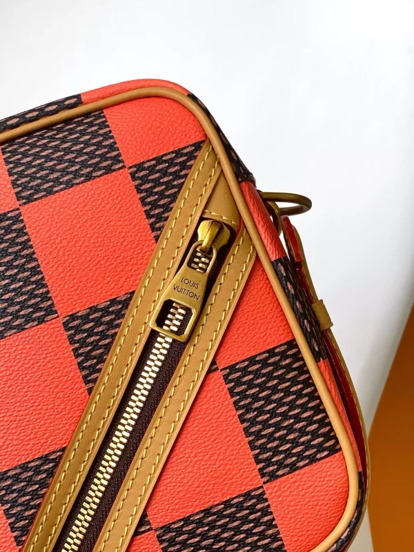 Chess Messenger Bag Orange Damier Pop Canvas