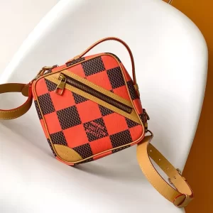 Chess Messenger Bag Orange Damier Pop Canvas