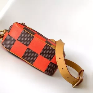 Chess Messenger Bag Orange Damier Pop Canvas