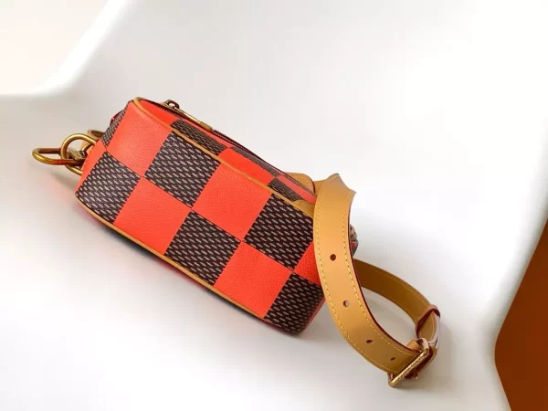 Chess Messenger Bag Orange Damier Pop Canvas