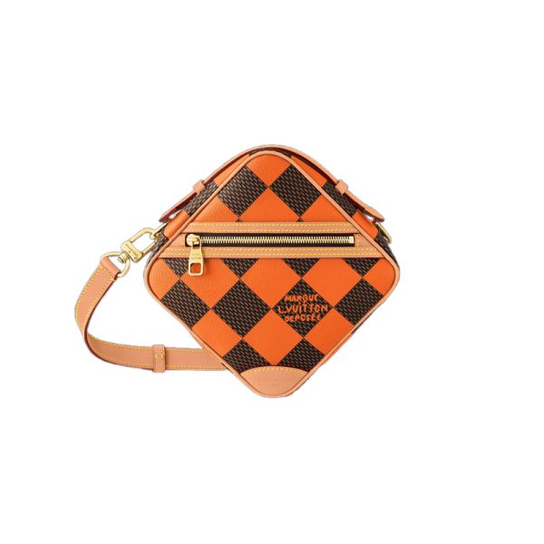 Chess Messenger Bag Orange Damier Pop Canvas