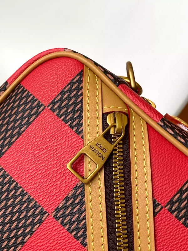 Chess Messenger Bag Red Damier Pop Canvas