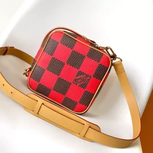 Chess Messenger Bag Red Damier Pop Canvas