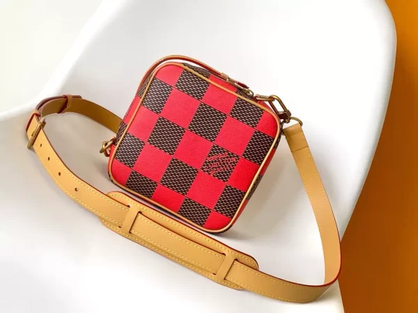 Chess Messenger Bag Red Damier Pop Canvas