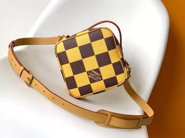 Chess Messenger Bag Yellow Damier Pop Canvas