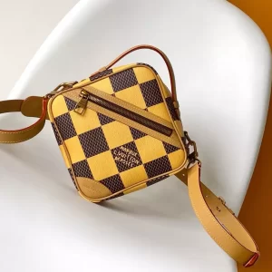 Chess Messenger Bag Yellow Damier Pop Canvas