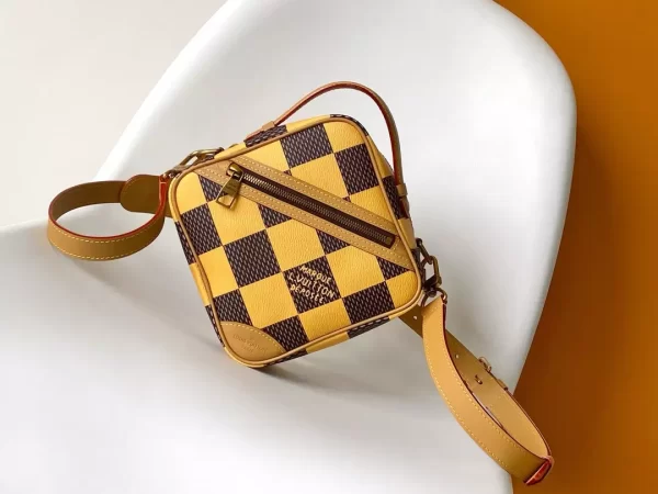 Chess Messenger Bag Yellow Damier Pop Canvas