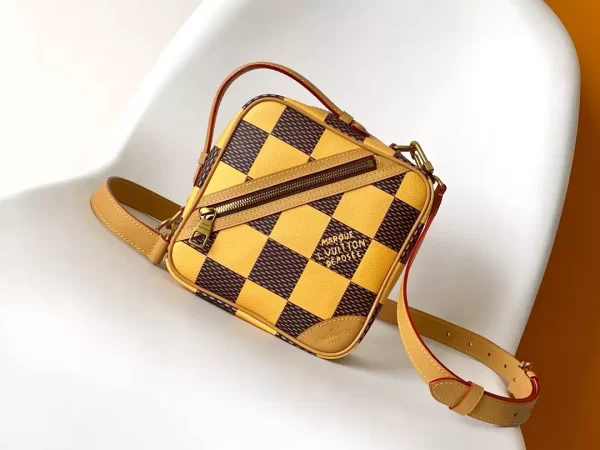 Chess Messenger Bag Yellow Damier Pop Canvas