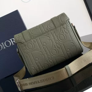 Dior Hit the Road Messenger Bag with Flap Khaki Dior Gravity Leather and Khaki Grained Calfskin