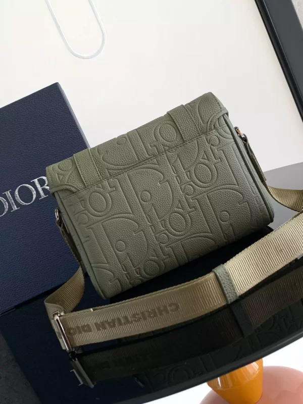 Dior Hit the Road Messenger Bag with Flap Khaki Dior Gravity Leather and Khaki Grained Calfskin