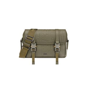 Dior Hit the Road Messenger Bag with Flap Khaki Dior Gravity Leather and Khaki Grained Calfskin