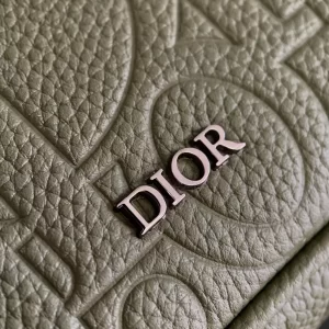 Dior Hit the Road Messenger Bag with Flap Khaki Dior Gravity Leather and Khaki Grained Calfskin