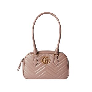 GG Marmont Small Top Handle Bag in Dusty Rose Leather