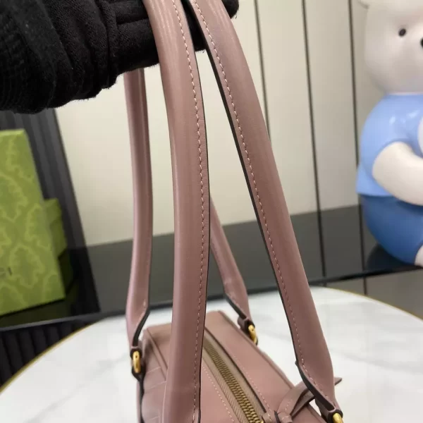 GG Marmont Small Top Handle Bag in Dusty Rose Leather