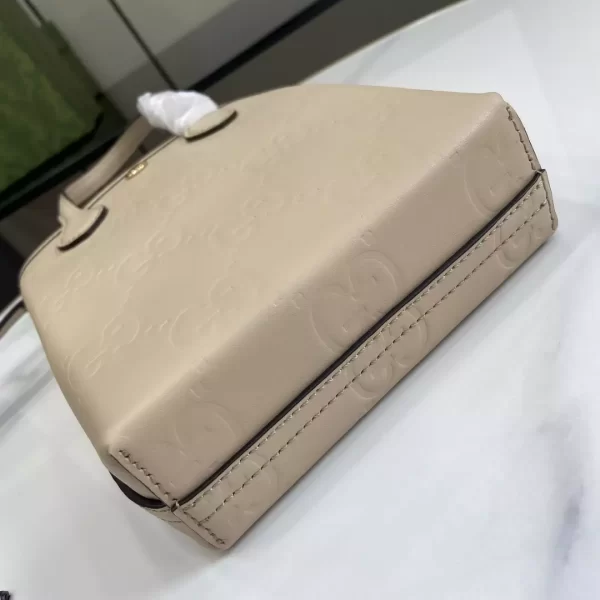 GG Super Mini Bag with Strap in Light Beige GG Leather